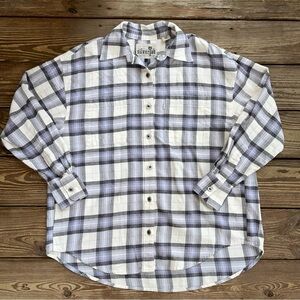 Levi’s SilverTab Oversized Plaid Button Up Shirt Small Lavender 90s Fit